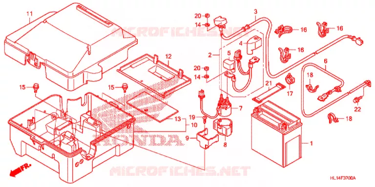 GEREEDSCHAP/ACCUVAK Honda ATV 700 BIG-RED 2013  MUV700D