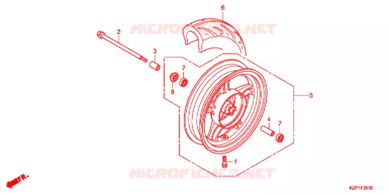 VOOR WIEL Honda SCOOTER 110 BENLY 2012  MW1101WHC