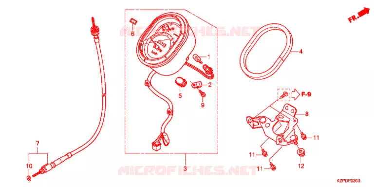 COMBINATIEMETER Honda SCOOTER 110 BENLY 2012  MW1101WHC