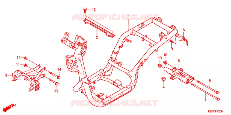 FRAME CHASSIS (MW1101WHC) Honda SCOOTER 110 BENLY 2013  MW1101WHC