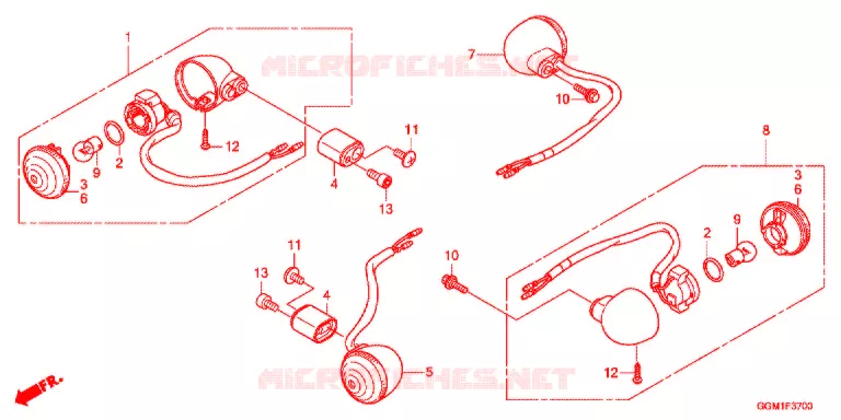 KNIPPERLICHT(2) Honda MOTO 50 BENLY 2012  MW501WHC