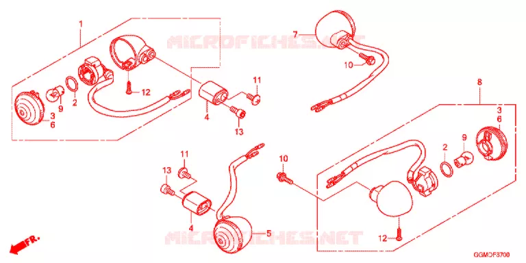 KNIPPERLICHT(2) Honda MOTO 50 BENLY 2012  MW501WHC