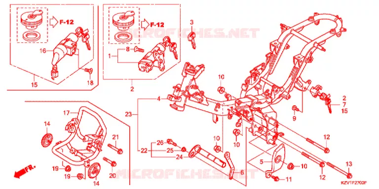 FRAME CHASSIS Honda MOTO 110 CUB 2013  NBC110C
