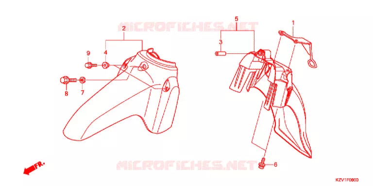 VOORSPATBORD (NBC110) Honda MOTO 110 CUB 2012  NBC110C