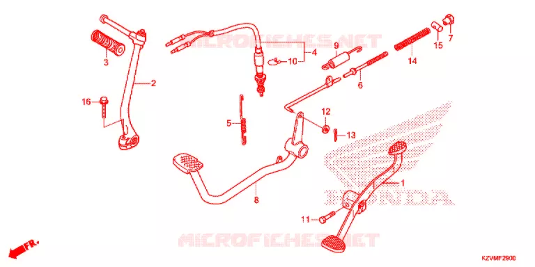PEDAAL/KICKSTARTER ARM Honda SCOOTER 110 DREAM 2015  C110MDE