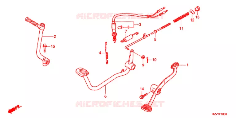 PEDAAL/KICKSTARTER ARM Honda MOTO 110 CUB 2015  NBC110XD