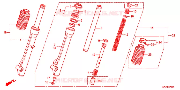 VOOR VORK Honda MOTO 110 CUB 2014  NBC110XD