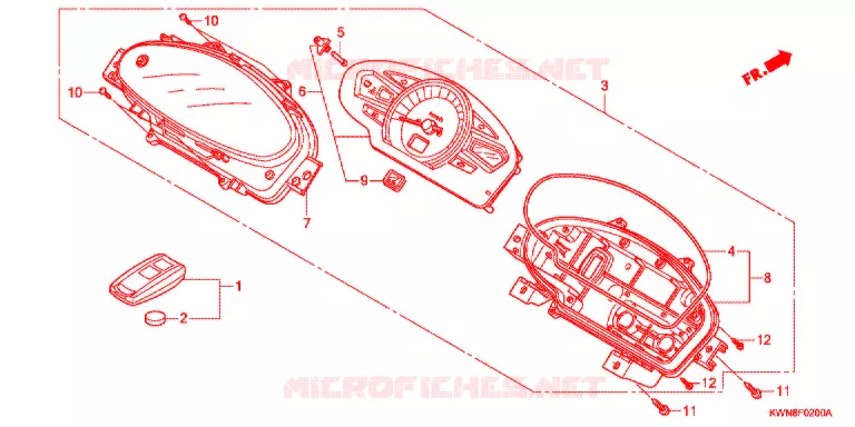 COMBINATIEMETER Honda SCOOTER 125 PCX 2011  WW125SA