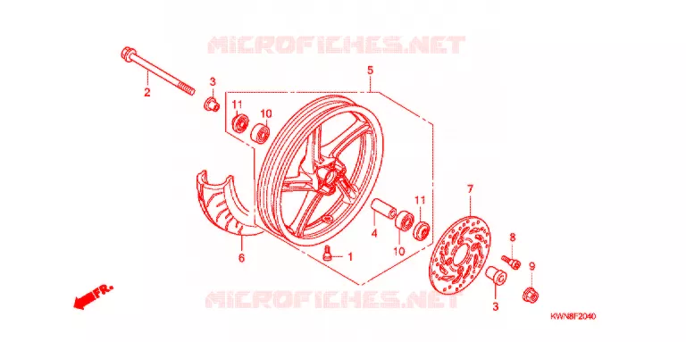 VOOR WIEL Honda SCOOTER 125 PCX 2010  WW125SA