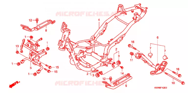 FRAME CHASSIS Honda SCOOTER 125 PCX 2011  WW125A