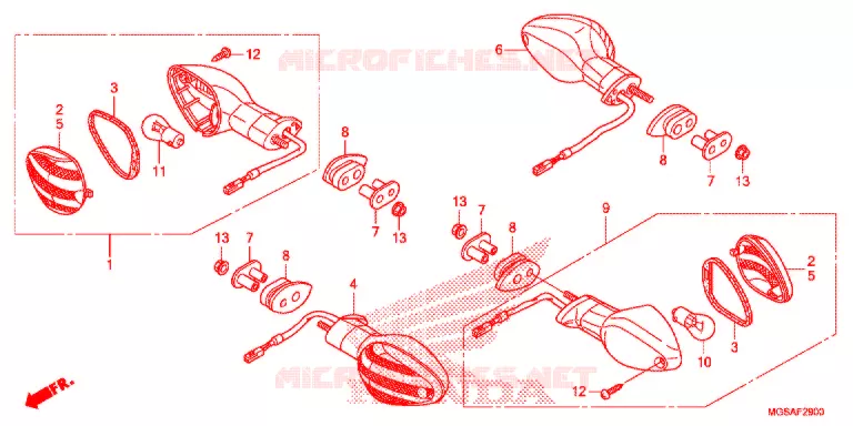 KNIPPERLICHT(2) Honda MOTO 700 NC 2012  NC700SAC