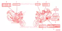 WAARSCHUWINGSLABEL(1) voor Honda NC 700 X ABS 2013