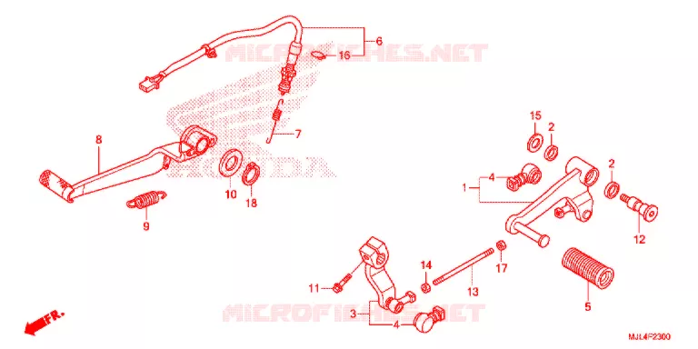 OPSTAP/KICKARM/ WISSEL PEDAAL Honda MOTO 700 NC 2015  NC700XDF