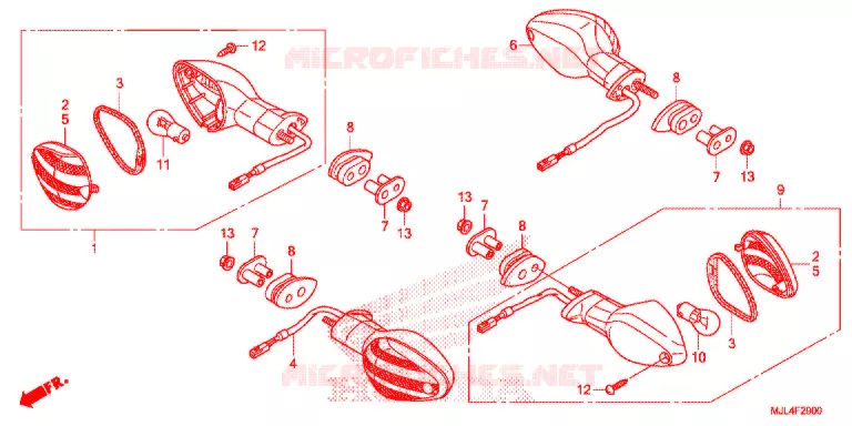 KNIPPERLICHT(2) Honda MOTO 700 NC 2014  NC700XE