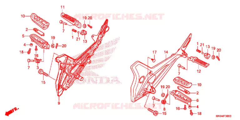 OPSTAP/KICKARM/ WISSEL PEDAAL Honda MOTO 700 NC 2016  NC700XG