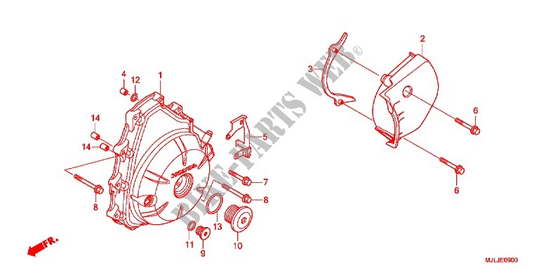 WISSELSTROOM GENERATOR AFDEKKING voor Honda INTEGRA 750 E-PACKAGE 2016