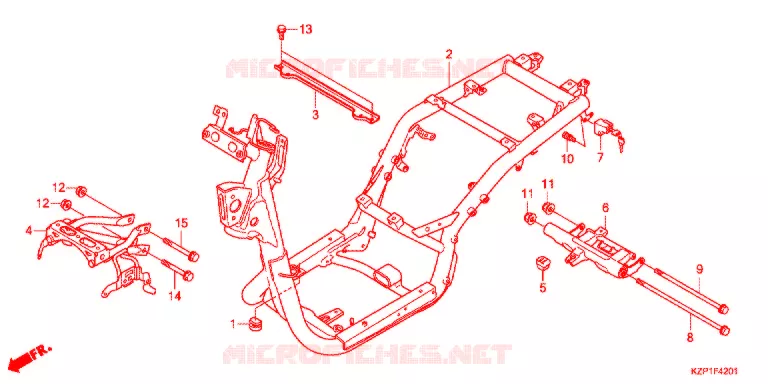 FRAME CHASSIS (MW1101WHG/2WHG) Honda MOTO 110 BENLY 2016  MW1101WHG