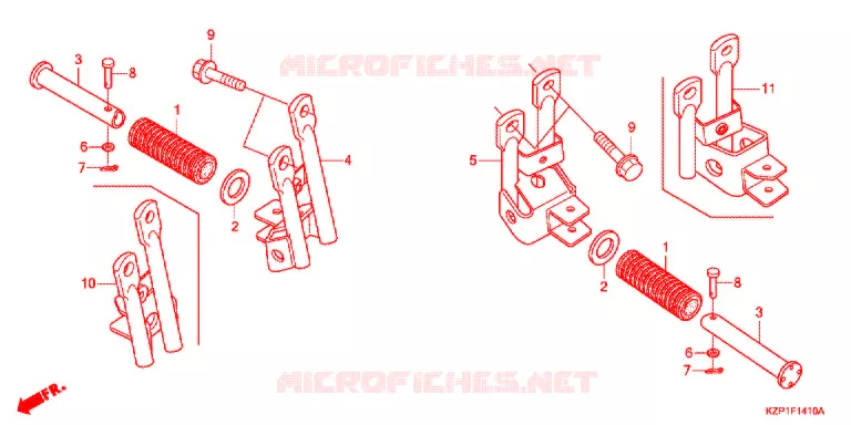 ACHTER KUSSEN/ OPSTAPPEDAAL Honda SCOOTER 110 BENLY 2016  MW1101WHG