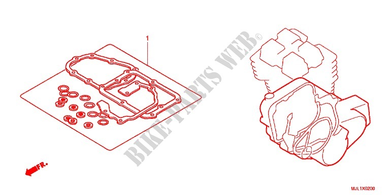 PAKKINGPAKKET B voor Honda NC 750 S Dual Clutch Transmission 2014
