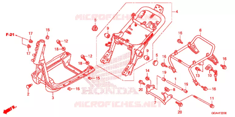 FRAME CHASSIS Honda SCOOTER 50 RUCKUS 2016  NPS50G