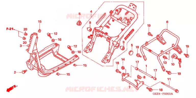 FRAME CHASSIS Honda SCOOTER 50 RUCKUS 2006  NPS50S6_A