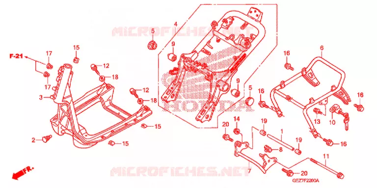 FRAME CHASSIS Honda SCOOTER 50 RUCKUS 2009  NPS50S9_A