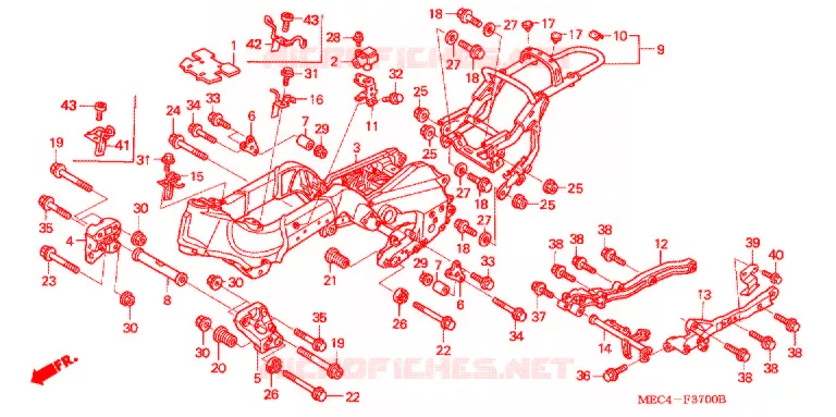 FRAME CHASSIS Honda MOTO 1800 RUNE 2005  NRX1800DB5