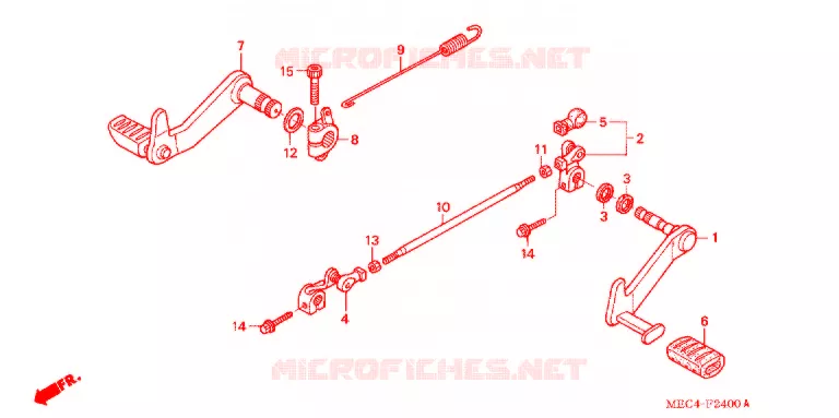 OPSTAP/KICKARM/ WISSEL PEDAAL Honda MOTO 1800 RUNE 2005  NRX1800DB5