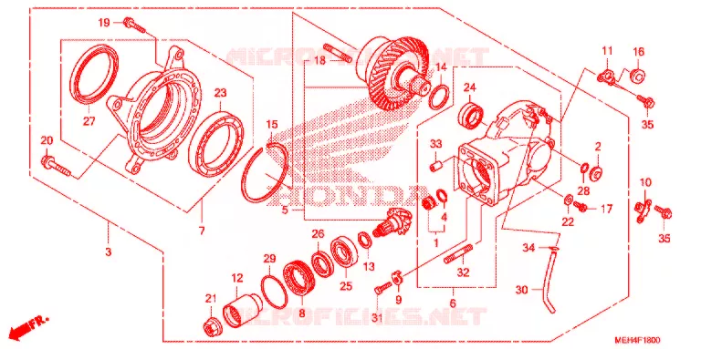 LAATSTE VERSNELLING/ ACHTER AS SPIL Honda MOTO 700 DN01 2009  NSA700A9