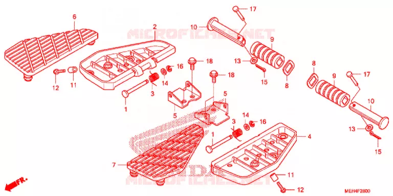 OPSTAP/KICKARM/ WISSEL PEDAAL Honda MOTO 700 DN01 2009  NSA700A9