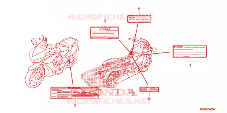 WAARSCHUWINGSLABEL(1) Honda MOTO 700 DN01 2009  NSA700A9