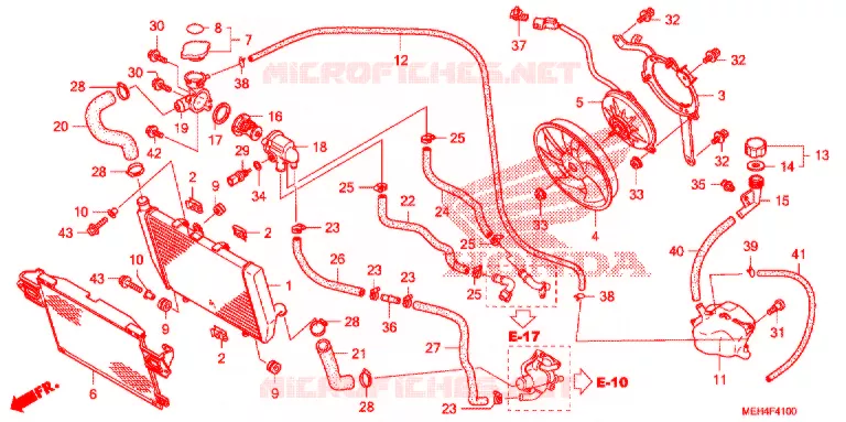 RADIATOR Honda MOTO 700 DN01 2009  NSA700A9