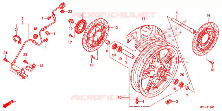 VOOR WIEL Honda MOTO 700 DN01 2009  NSA700A9