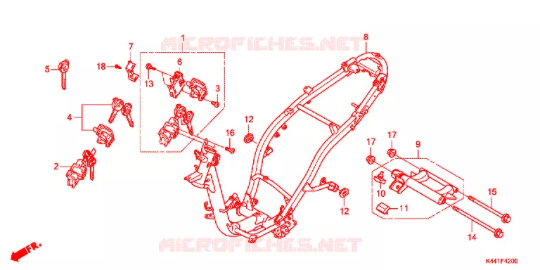 FRAME CHASSIS Honda SCOOTER 110 DIO 2016  NSC110CBFF