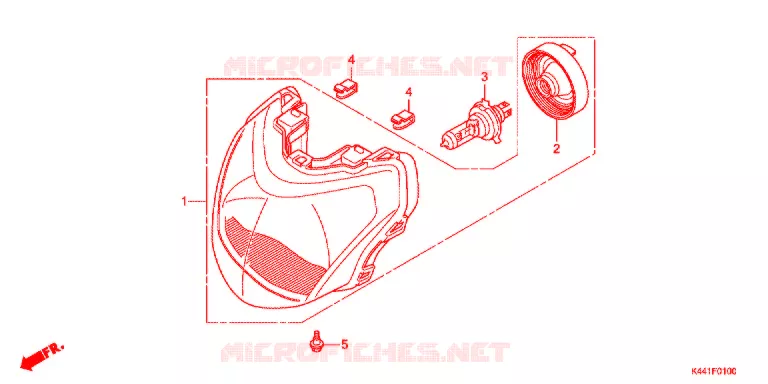 KOPLAMP Honda SCOOTER 110 DIO 2016  NSC110CBFF