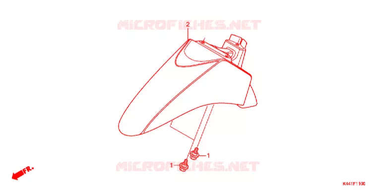 VOORSPATBORD Honda SCOOTER 110 DIO 2016  NSC110CBFF