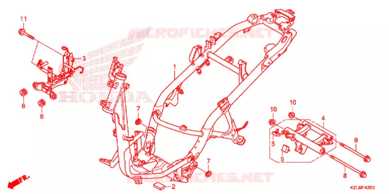 FRAME CHASSIS Honda SCOOTER 110 SPACY 2012  NSC110CSD