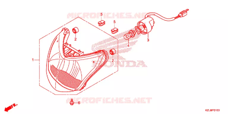 KOPLAMP (NSC110CSD/E) Honda SCOOTER 110 SPACY 2015  NSC110CSE
