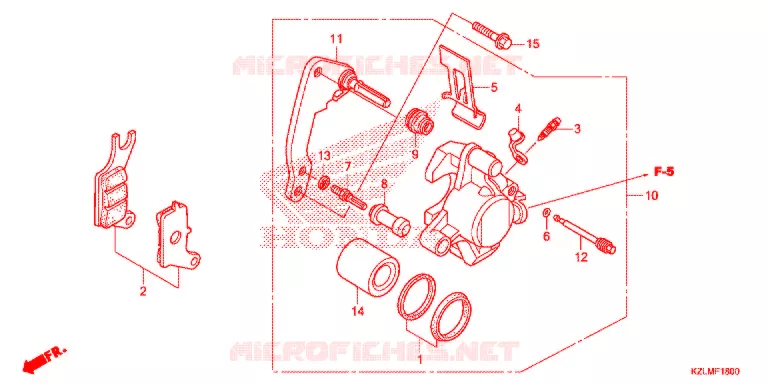 VOOR REMKLAUW Honda SCOOTER 110 SPACY 2015  NSC110CSE