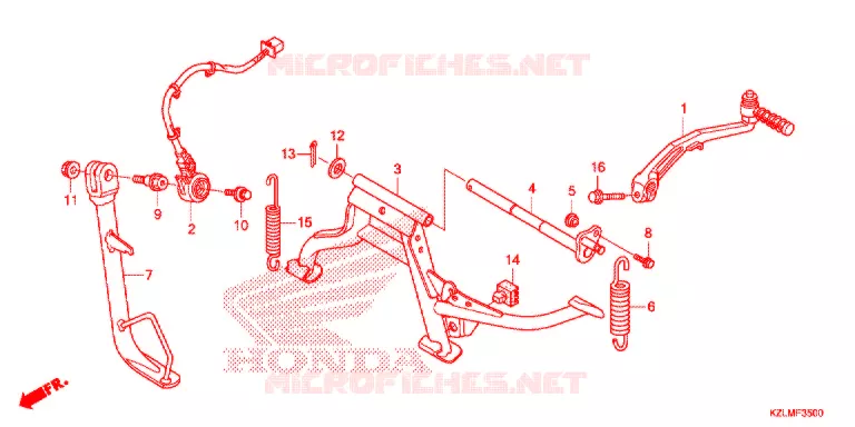 STANDAARD/KICKSTARTER ARM Honda SCOOTER 110 SPACY 2014  NSC110CSE
