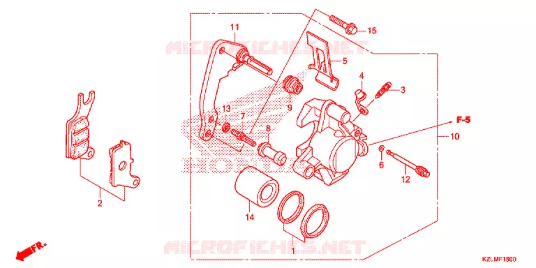 VOOR REMKLAUW Honda SCOOTER 110 SPACY 2014  NSC110CSE