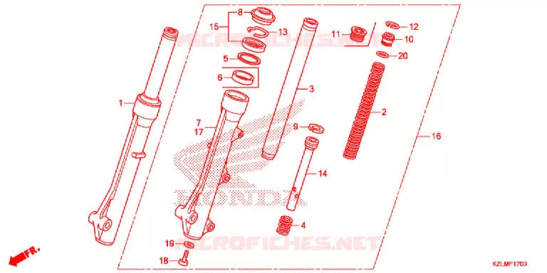 VOOR VORK Honda SCOOTER 110 SPACY 2015  NSC110CSE