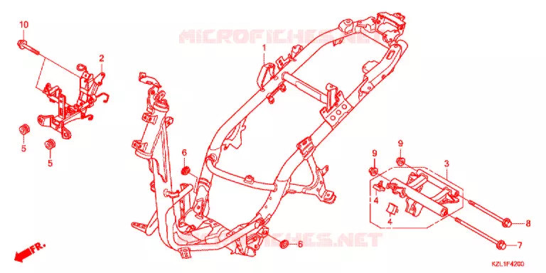 FRAME CHASSIS Honda SCOOTER 110 DIO 2013  NSC110WHD
