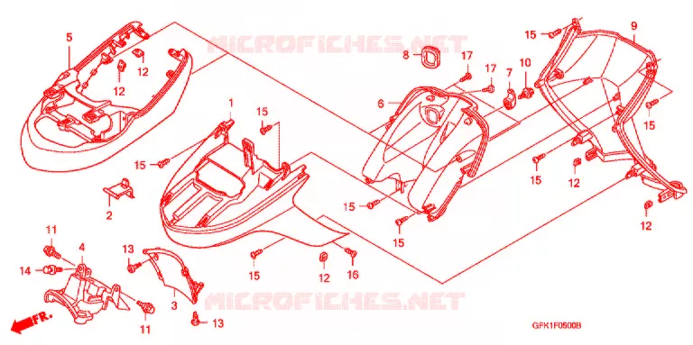 VOORSPATBORD / TREEPLANK Honda SCOOTER 50 DIO 2016  NSC50SHE