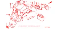 ACHTER STROOMLIJNKAP/ACCU voor Honda JULIO 50 2000
