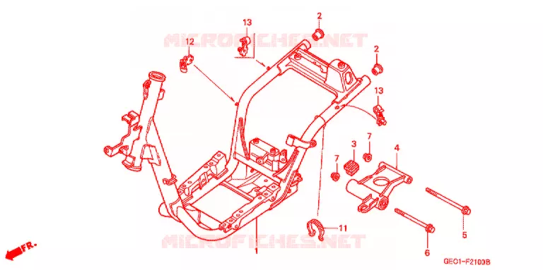 FRAME CHASSIS Honda SCOOTER 50 JULIO 2000  NTS50Y