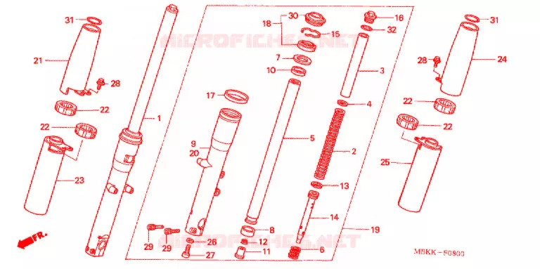 VOOR VORK Honda MOTO 400 SHADOW 2003  NV400C3