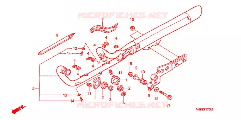 UITLAATDEMPER(2) Honda MOTO 400 SHADOW 2004  NV400C4