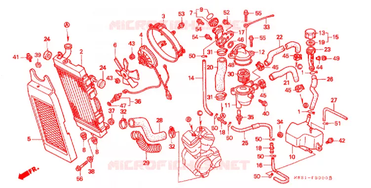 RADIATOR Honda MOTO 400 STEED 1998  NV400CBW