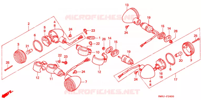 KNIPPERLICHT(2) Honda MOTO 400 STEED 1993  NV400CP